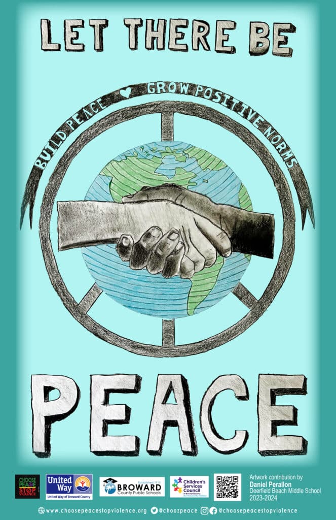 Deerfield Beach Middle School peace poster