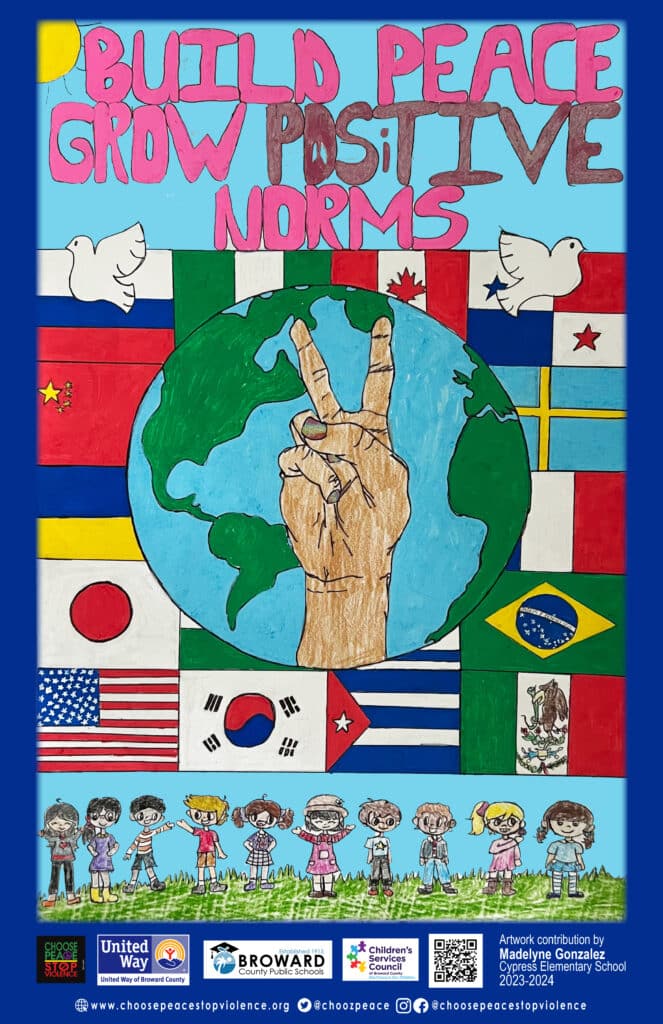 Cypress Elementary School Peace poster